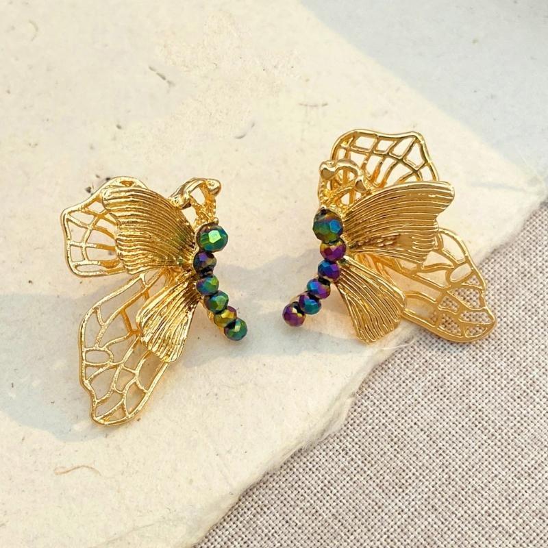 Alloy Butterfly Earrings Adorn - Women Formal Wear Options ulasan dan harga