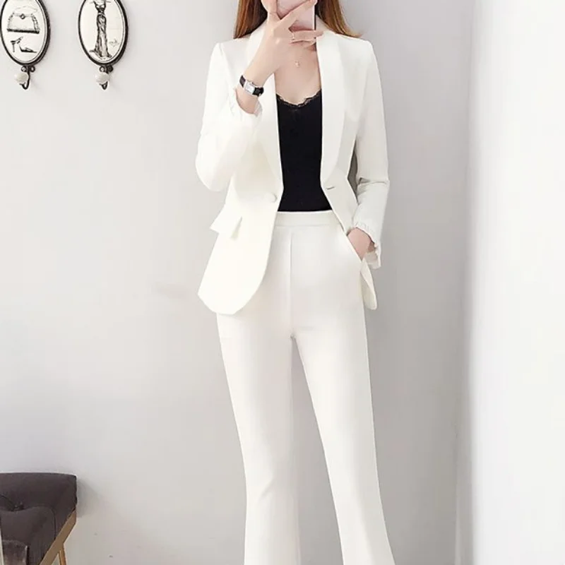 Blazer and White Trouser Suit  - Women Formal Wear White Shirt ulasan dan harga