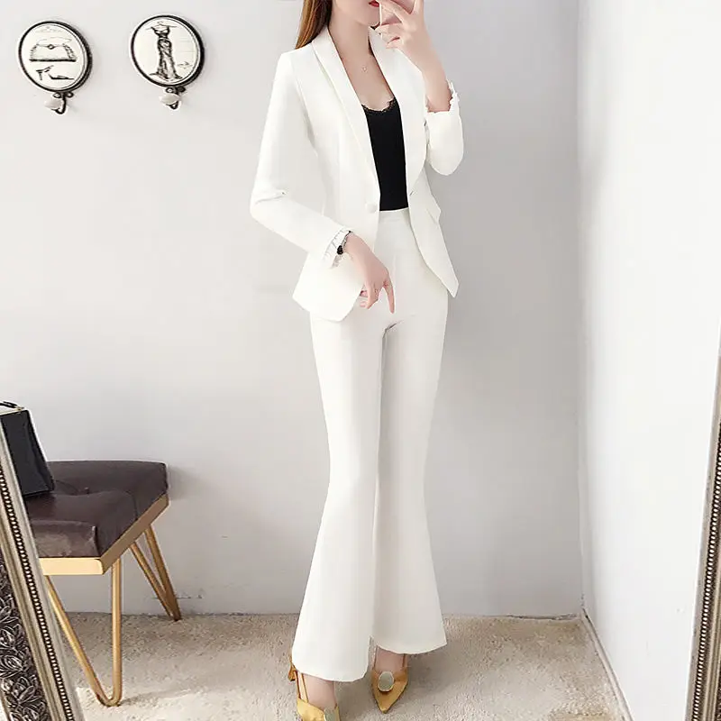 Blazer and White Trouser Suit  - Women Formal Wear White Shirt ulasan dan harga
