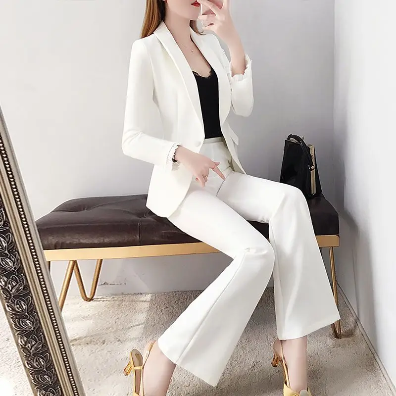 Blazer and White Trouser Suit  - Women Formal Wear White Shirt ulasan dan harga