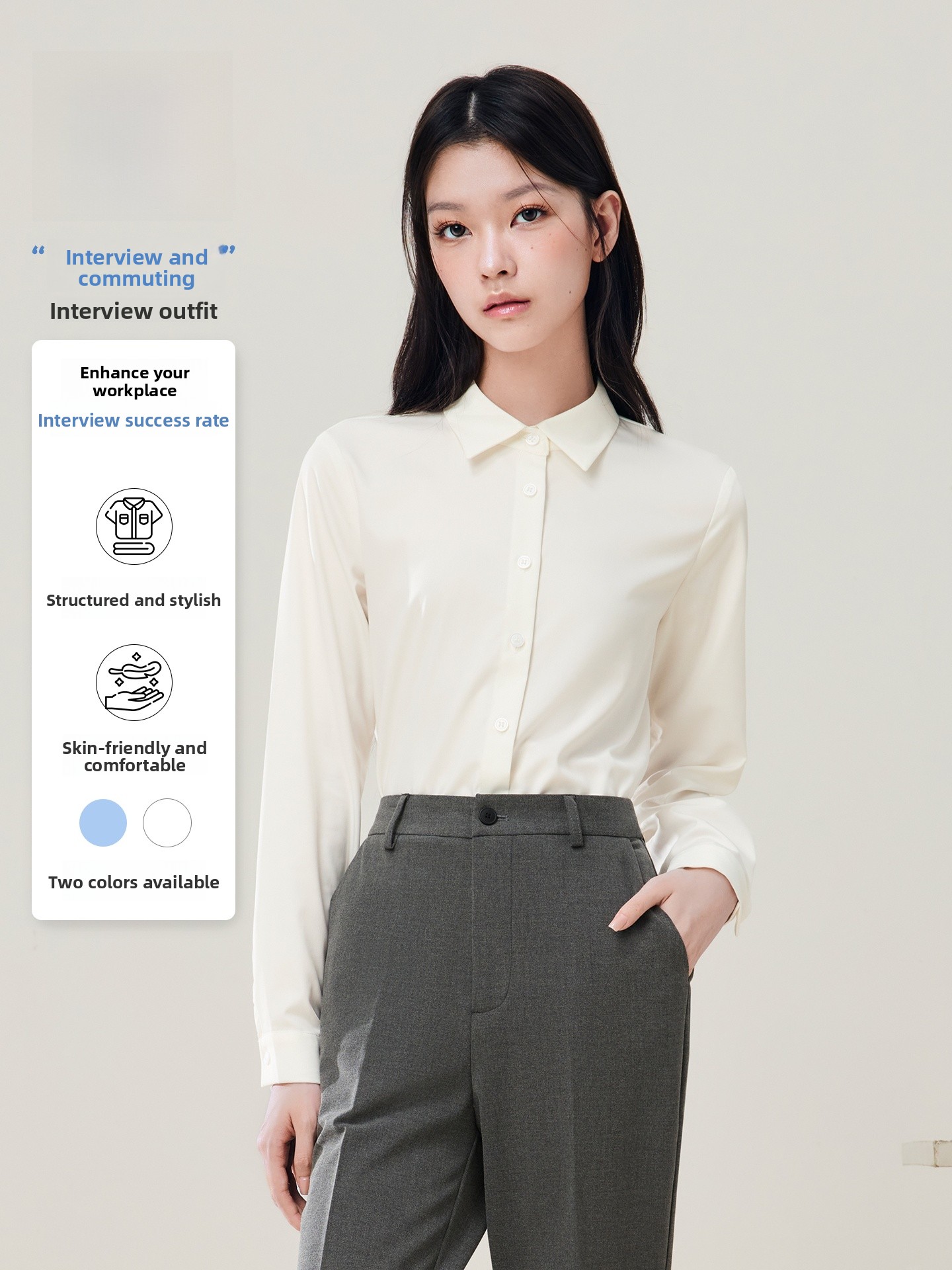 Professional White Long Sleeve - Women Formal Wear White Shirt ulasan dan harga