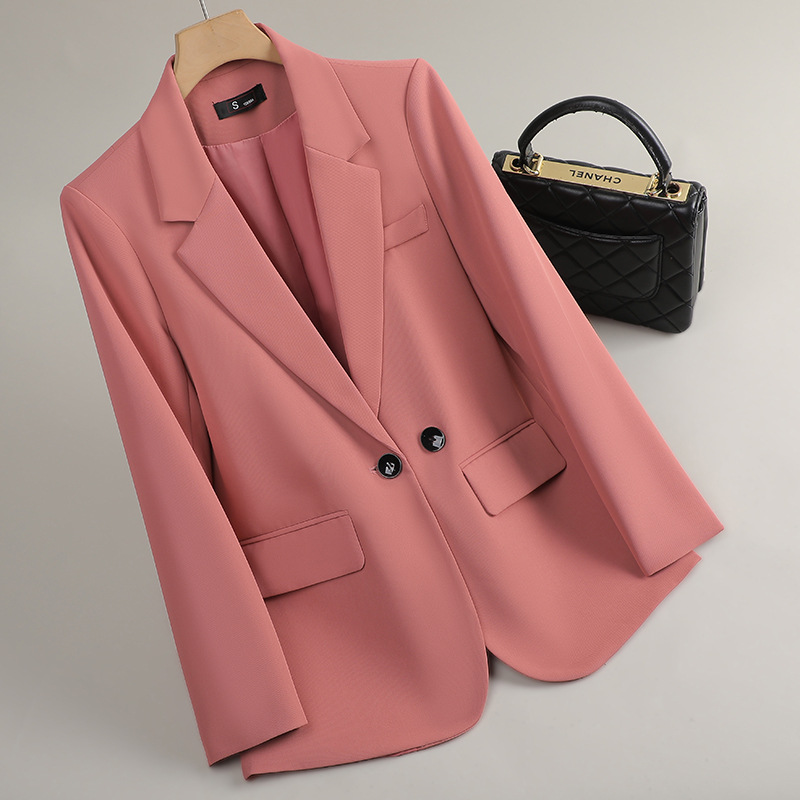 Autumn Long Sleeve Outwear Bla - Women Formal Wear With Black Blazer ulasan dan harga