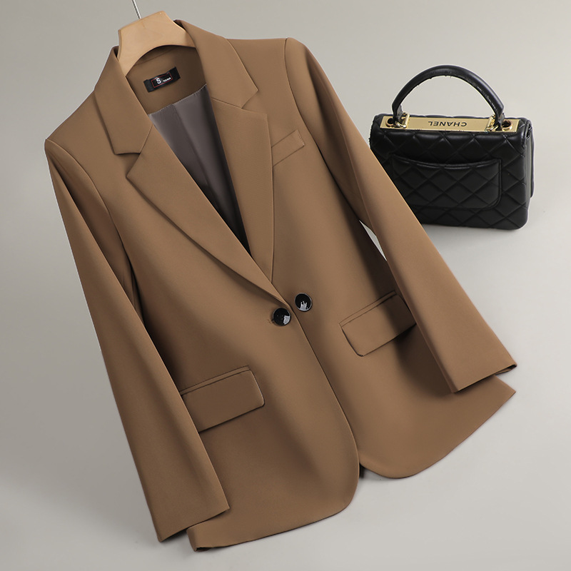 Autumn Long Sleeve Outwear Bla - Women Formal Wear With Black Blazer ulasan dan harga