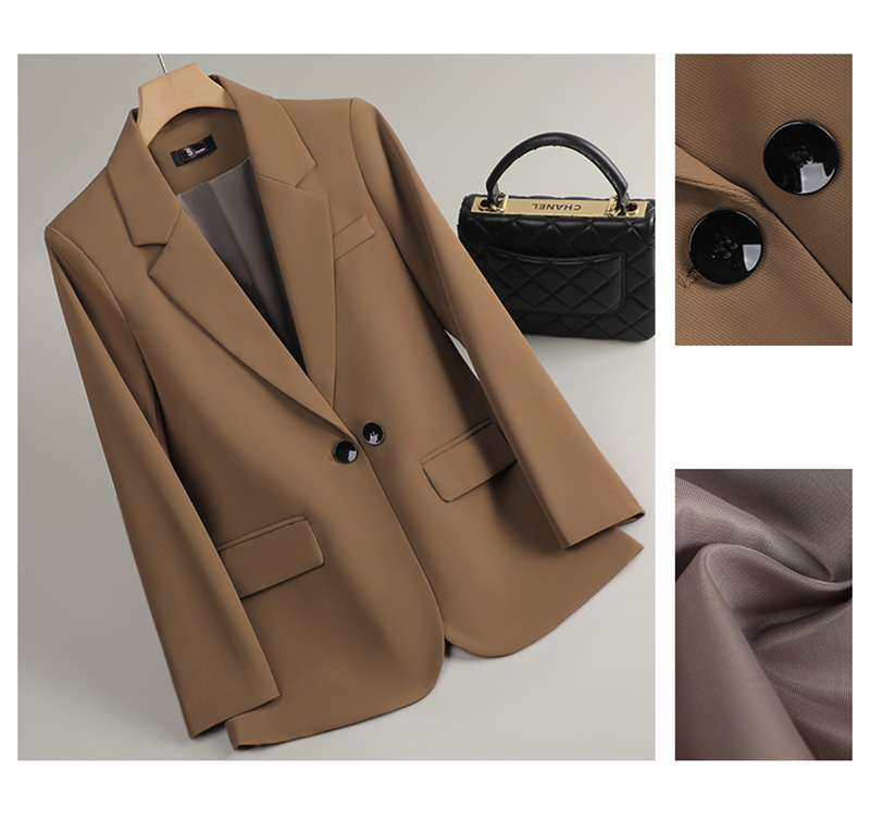 Autumn Long Sleeve Outwear Bla - Women Formal Wear With Black Blazer ulasan dan harga