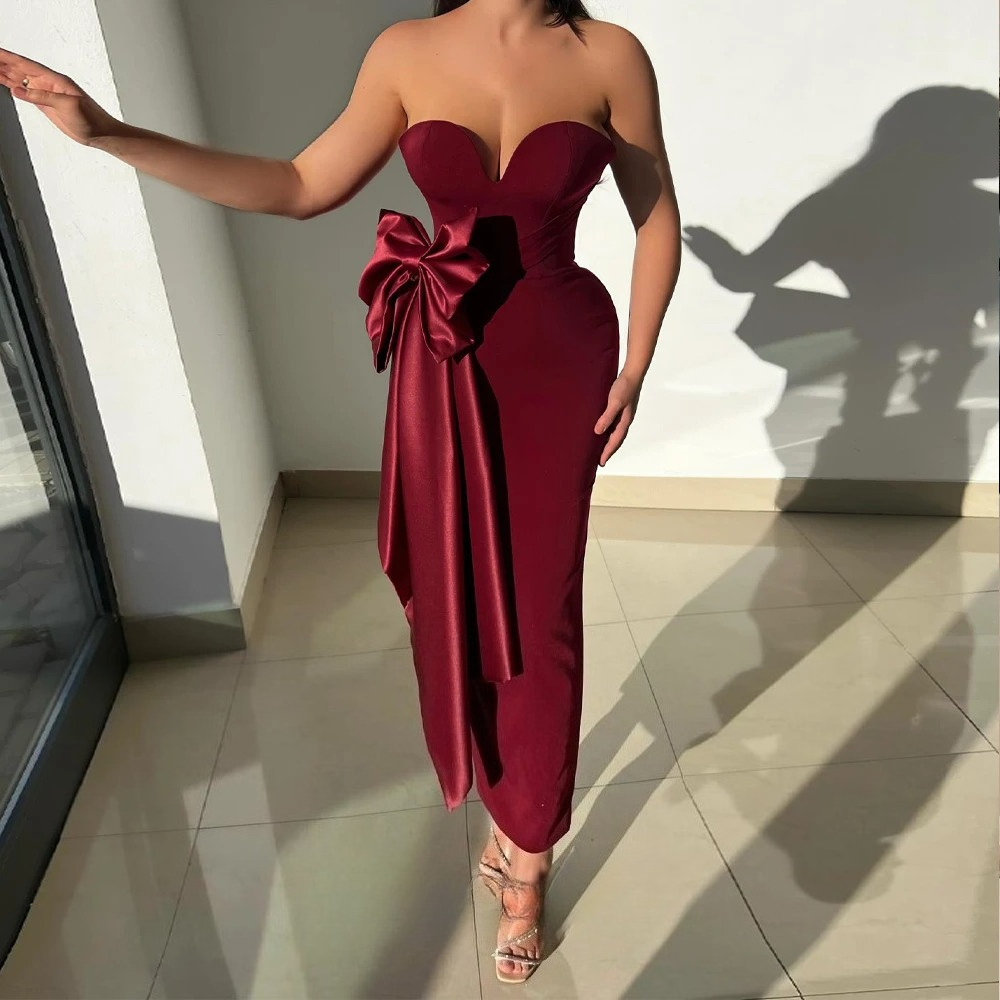 Fancy Bowknot Prom Dress Strap - Women Formal Wear Dubai ulasan dan harga