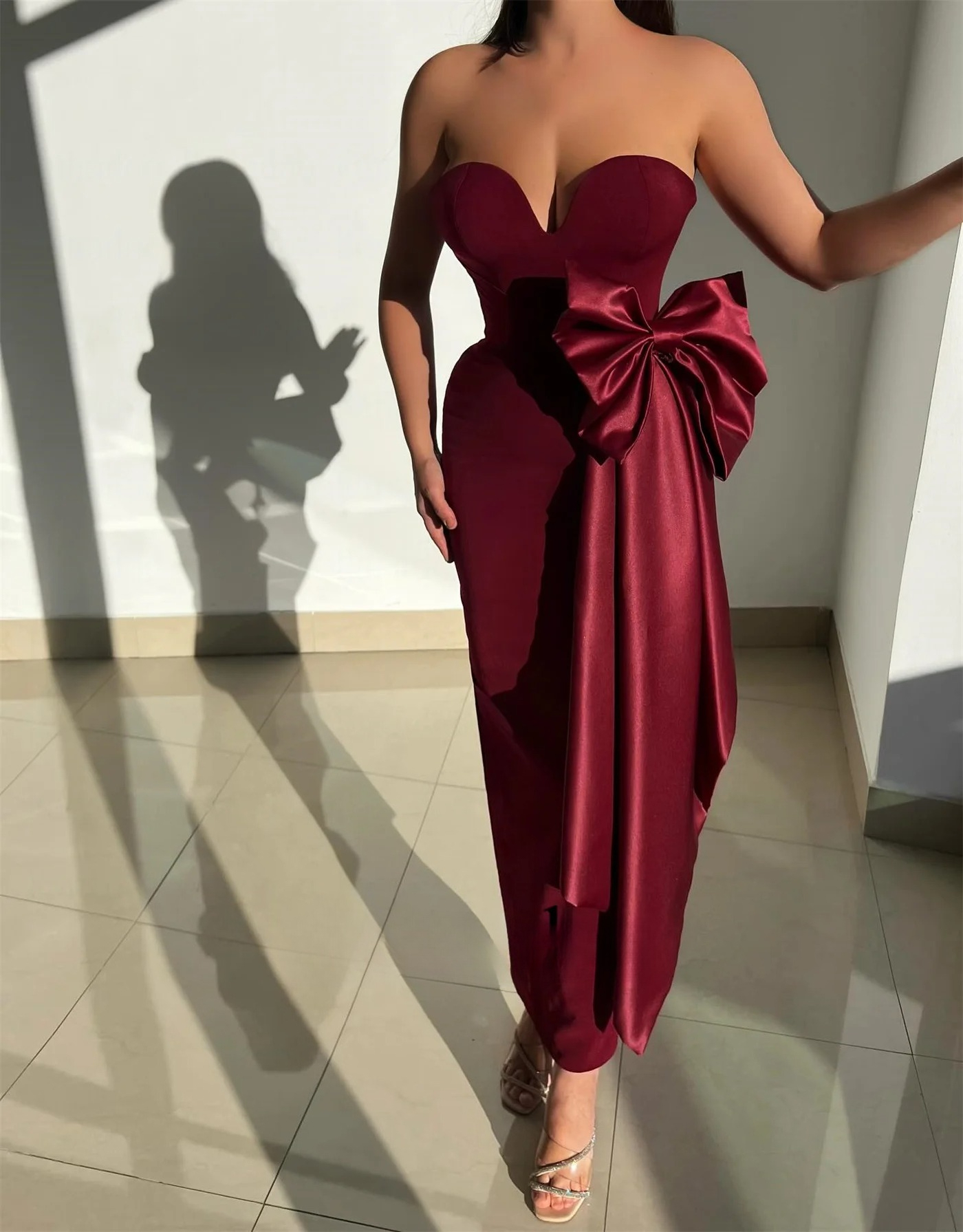 Fancy Bowknot Prom Dress Strap - Women Formal Wear Dubai ulasan dan harga