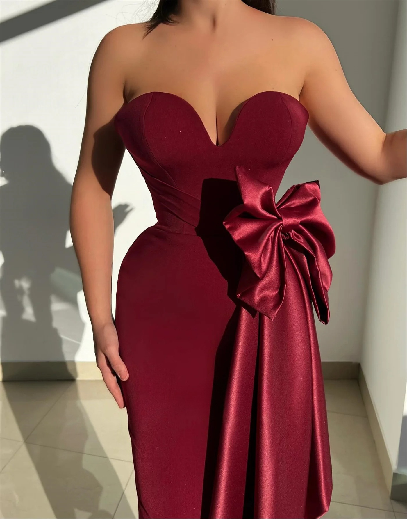 Fancy Bowknot Prom Dress Strap - Women Formal Wear Dubai ulasan dan harga