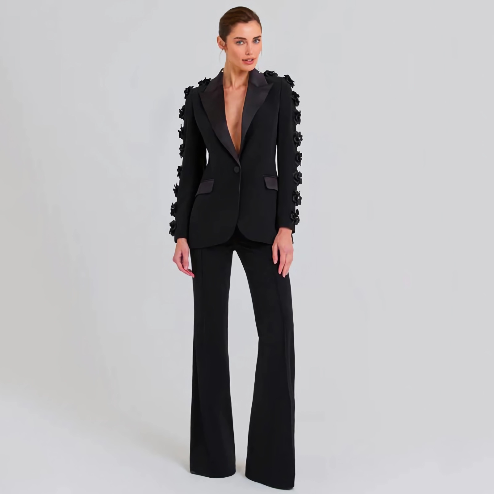 Elegant Women's Black Blazer S - Women Formal Wear With Black Blazer ulasan dan harga