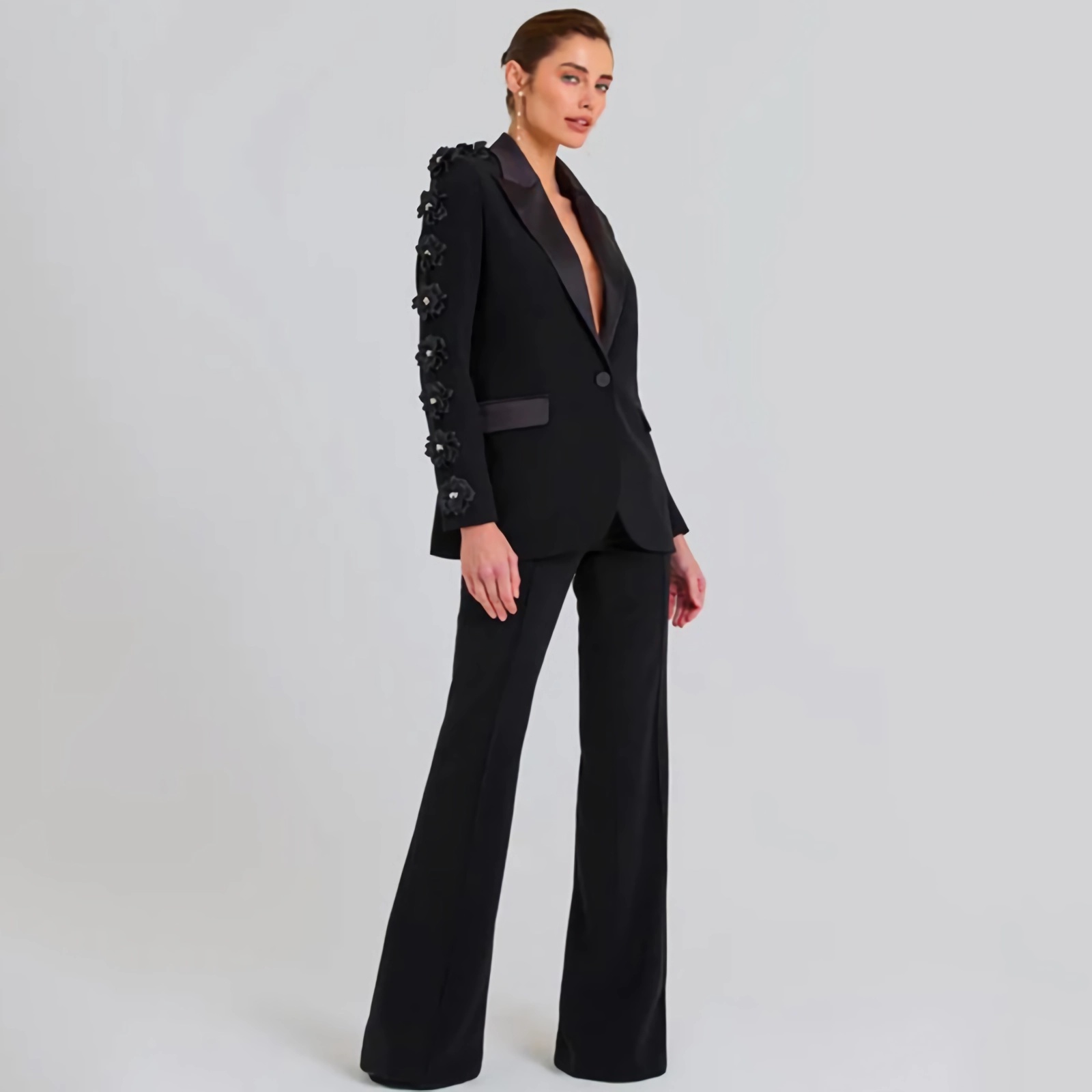 Elegant Women's Black Blazer S - Women Formal Wear With Black Blazer ulasan dan harga