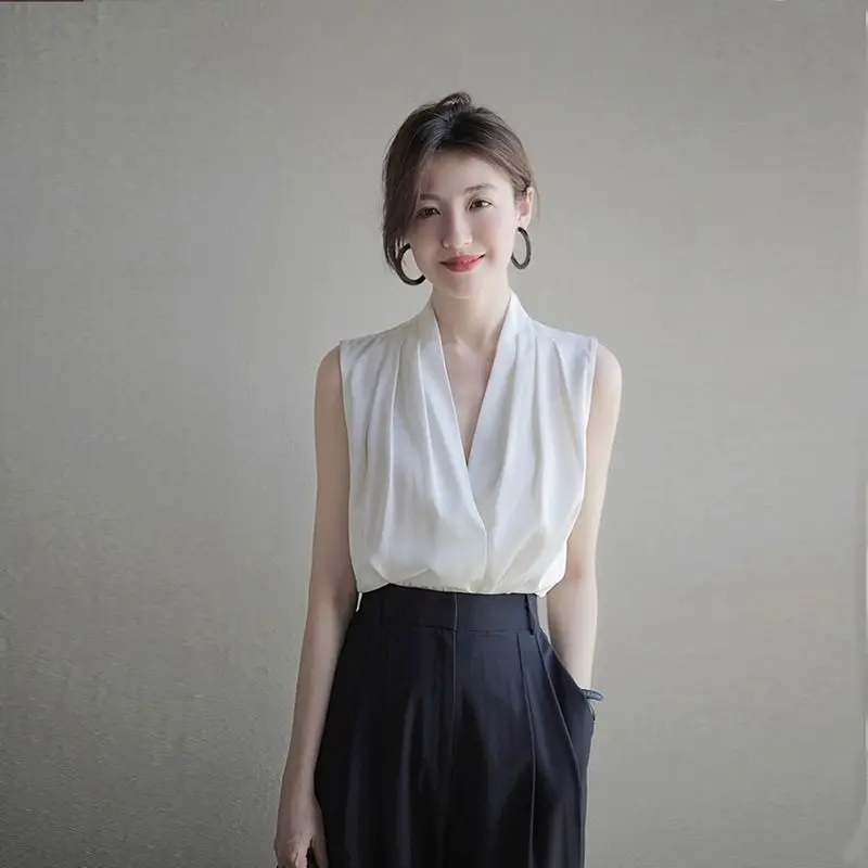 Shirts & Blouses for Women Sle - Women Formal Wear White Shirt ulasan dan harga