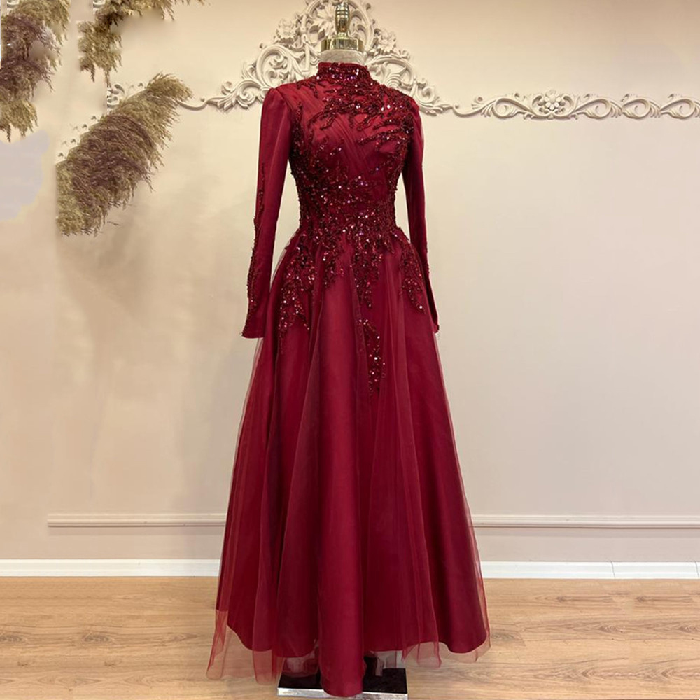 Beads Ankle Length A Line Prom - Women Formal Wear Dubai ulasan dan harga