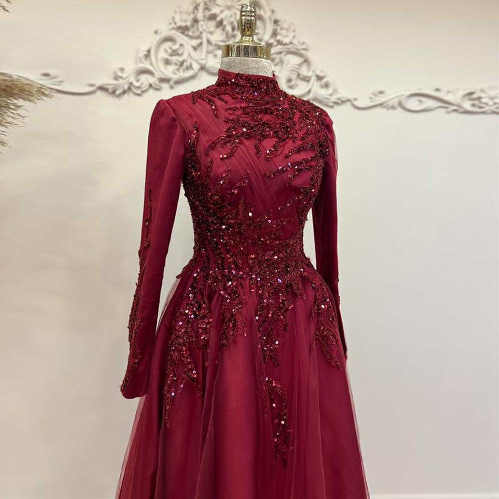 Beads Ankle Length A Line Prom - Women Formal Wear Dubai ulasan dan harga