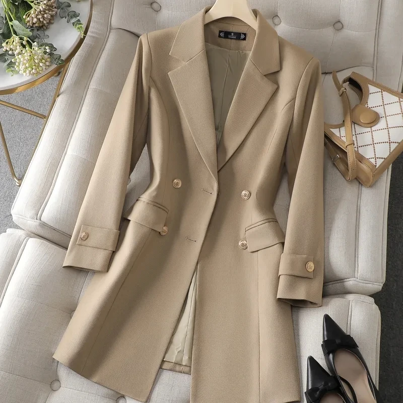 Autumn Winter Jacket Women Lon - Women Formal Wear With Black Blazer ulasan dan harga
