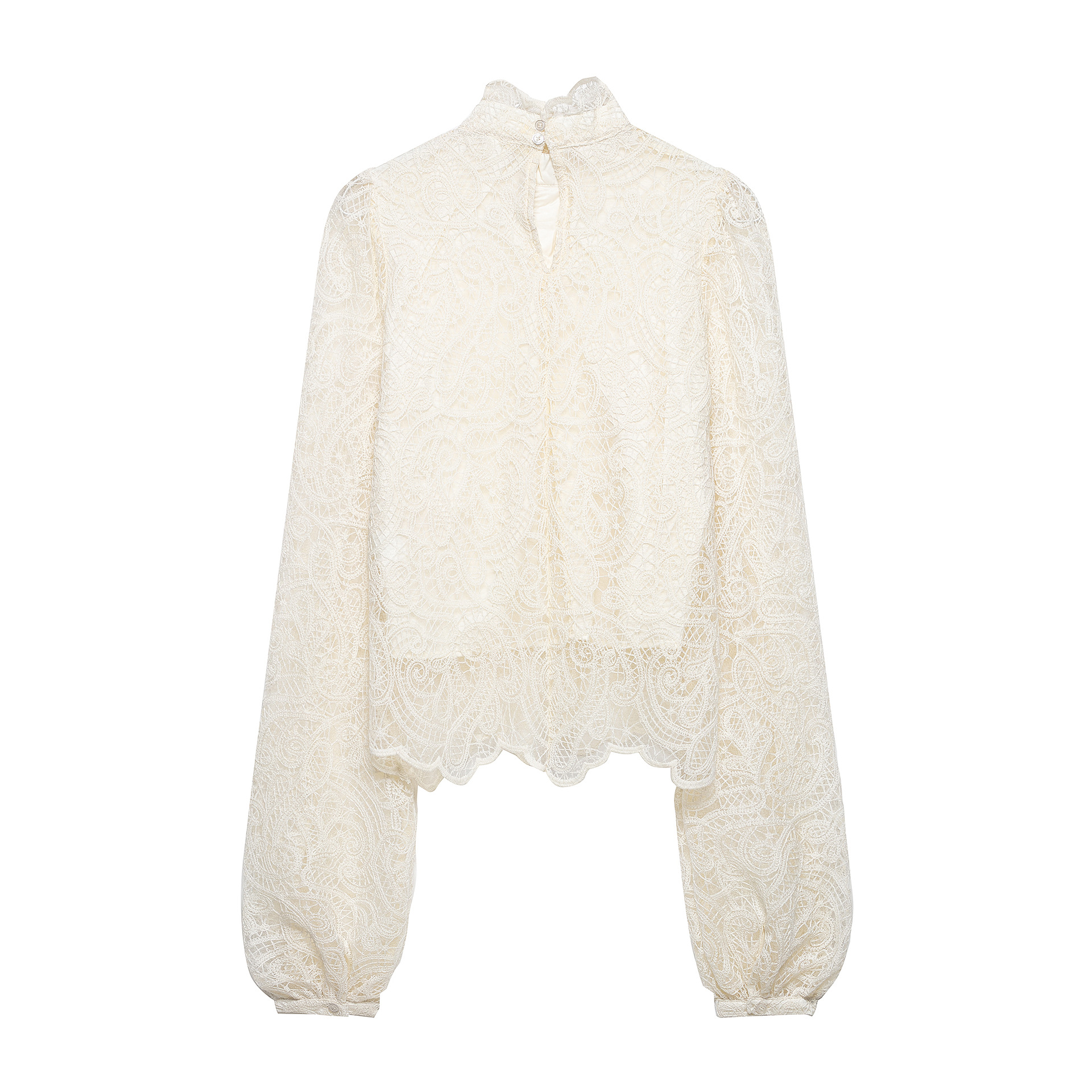 Women's Fashion Style Lace Bei - Women Formal Wear White Shirt ulasan dan harga