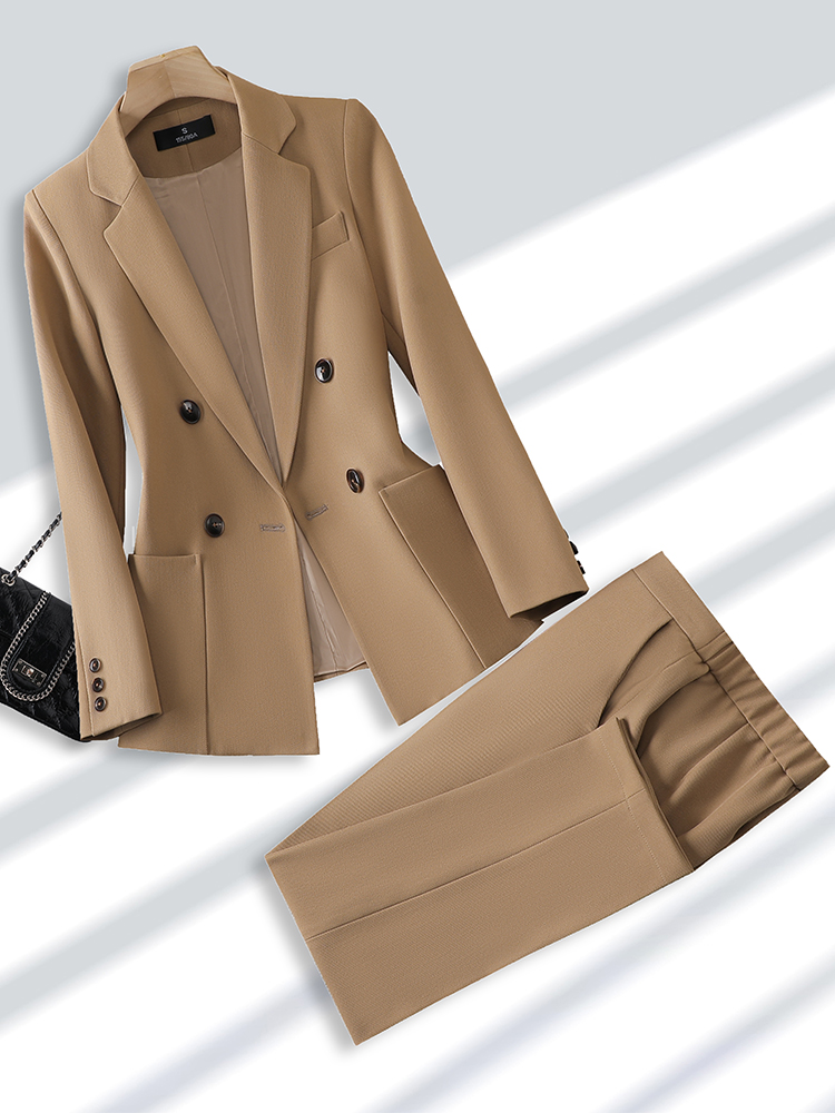 Fashion Ladies Pant Suit Forma - Women Formal Wear With Black Blazer ulasan dan harga