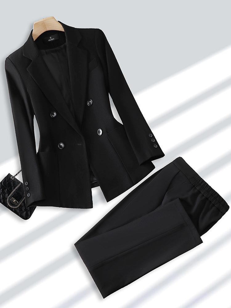 Fashion Ladies Pant Suit Forma - Women Formal Wear With Black Blazer ulasan dan harga