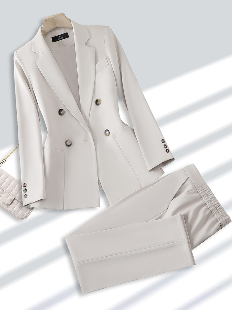 Fashion Ladies Pant Suit Forma - Women Formal Wear With Black Blazer ulasan dan harga