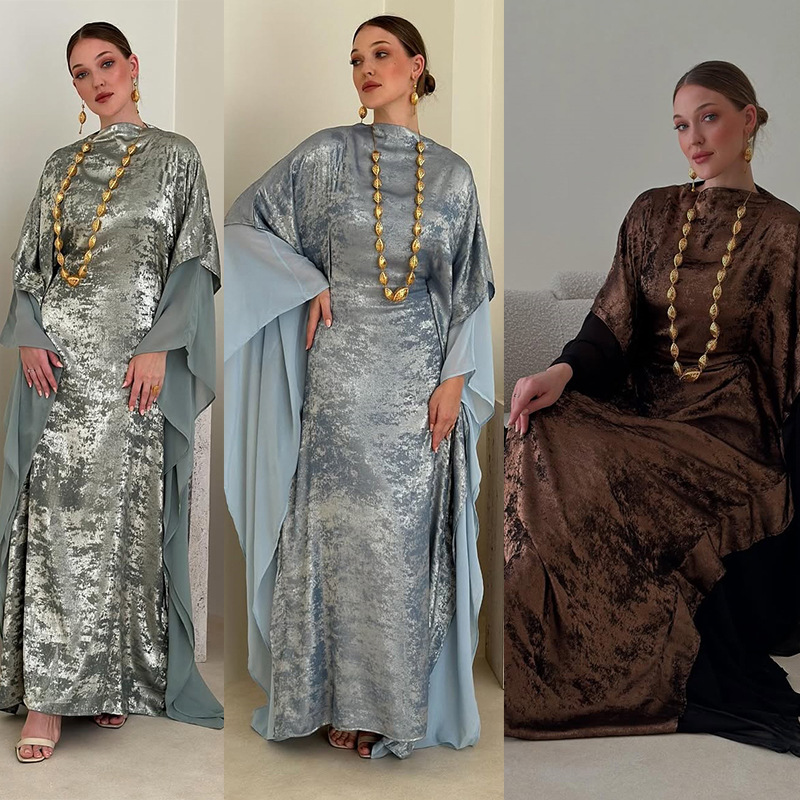 Modest Metallic Abaya Evening  - Women Formal Wear Dubai ulasan dan harga