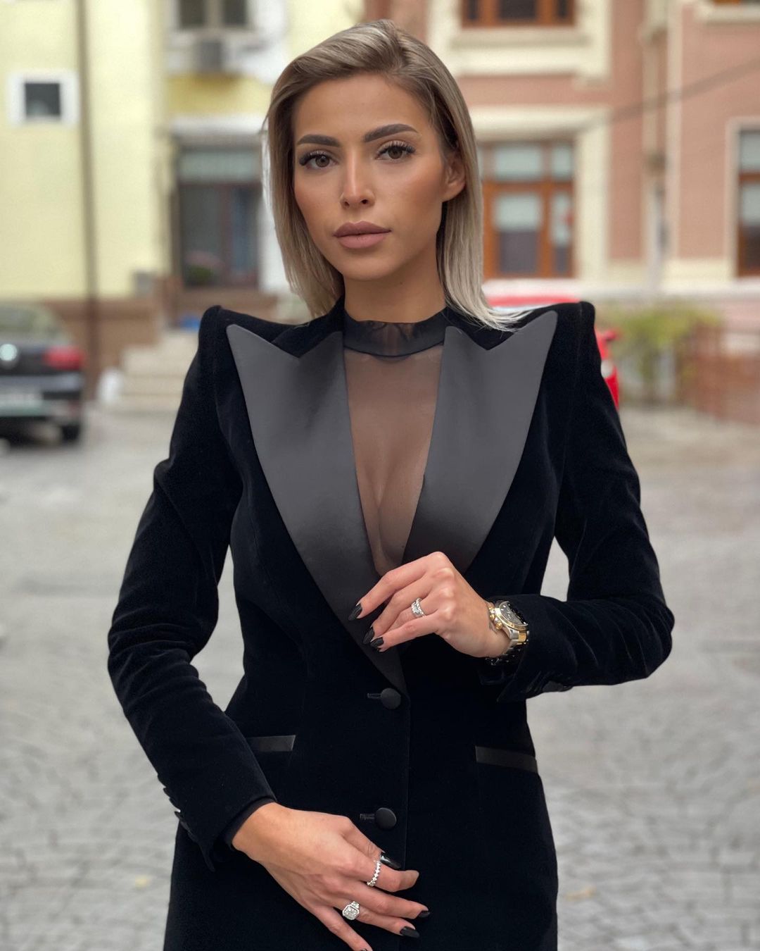 Customized Cool Black 1 Pieces - Women Formal Wear With Black Blazer ulasan dan harga